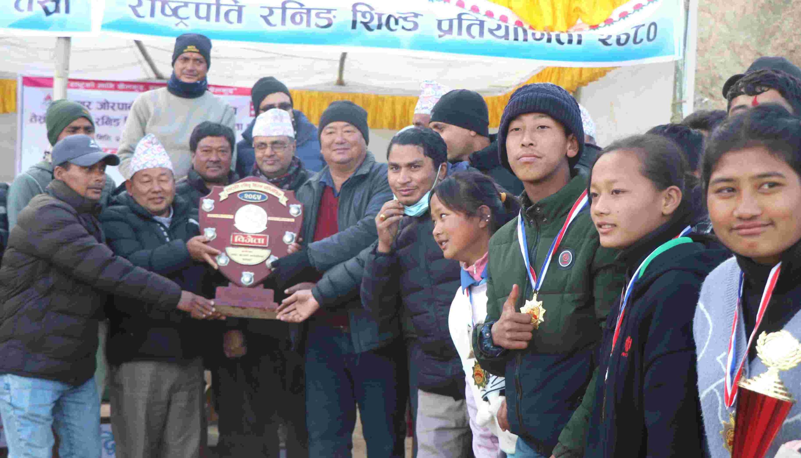 छथर जोरपाटी गाउँपालिकामा राष्ट्रपति रनिङ शिल्ड छनौटमा चुलाचुली मा.बि प्रथम